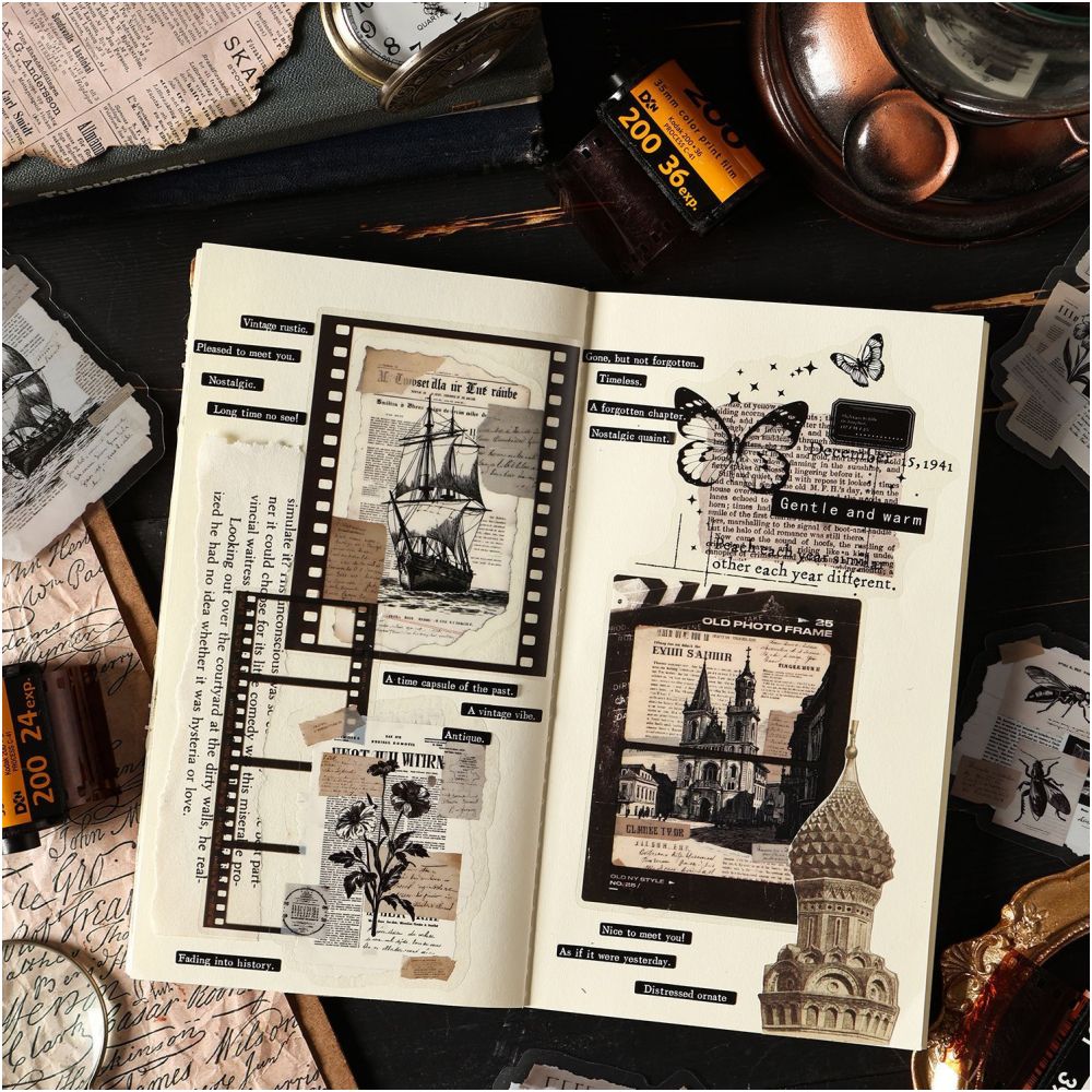 Theater Series Vintage PET Stickers 15 Sheets 6 Styles - ViktaShop