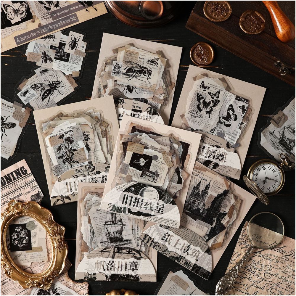 Theater Series Vintage PET Stickers 15 Sheets 6 Styles - ViktaShop