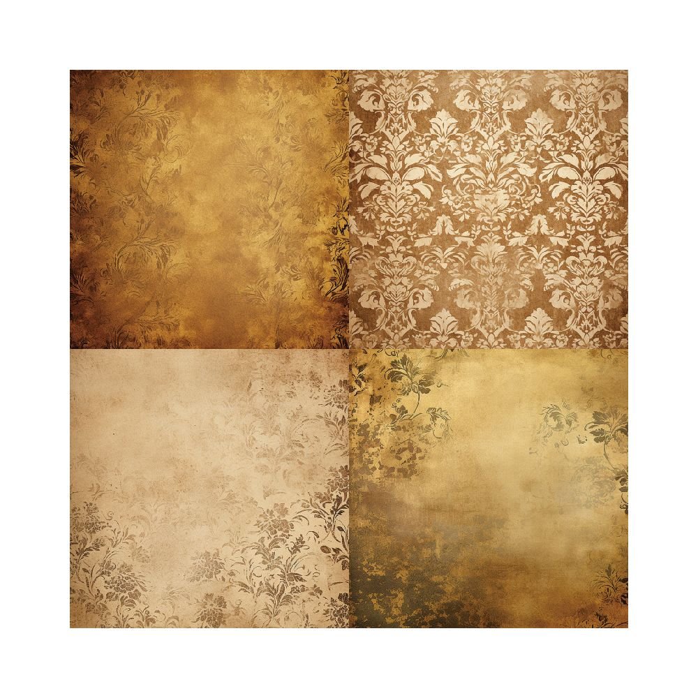 Timeless patern material paper 24 Pcs 15cm x 15cm - ViktaShop