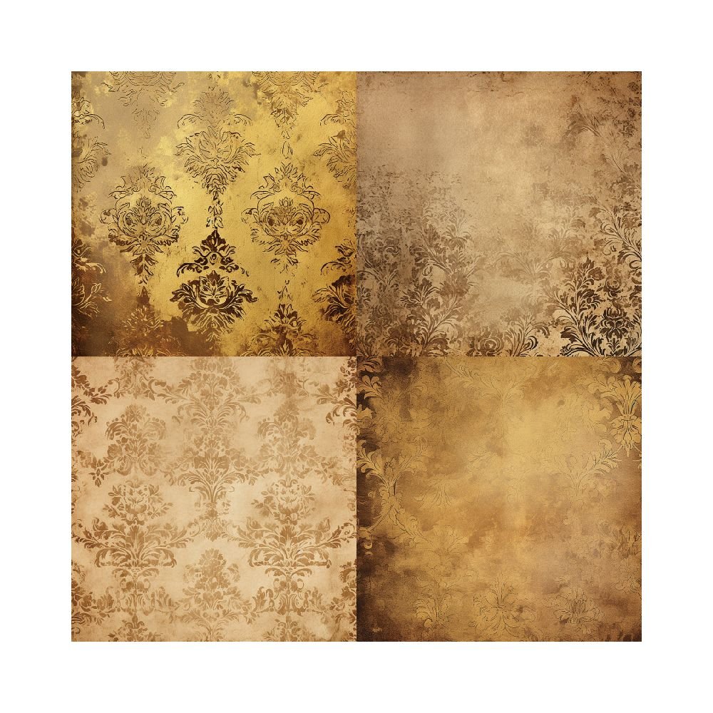 Timeless patern material paper 24 Pcs 15cm x 15cm - ViktaShop