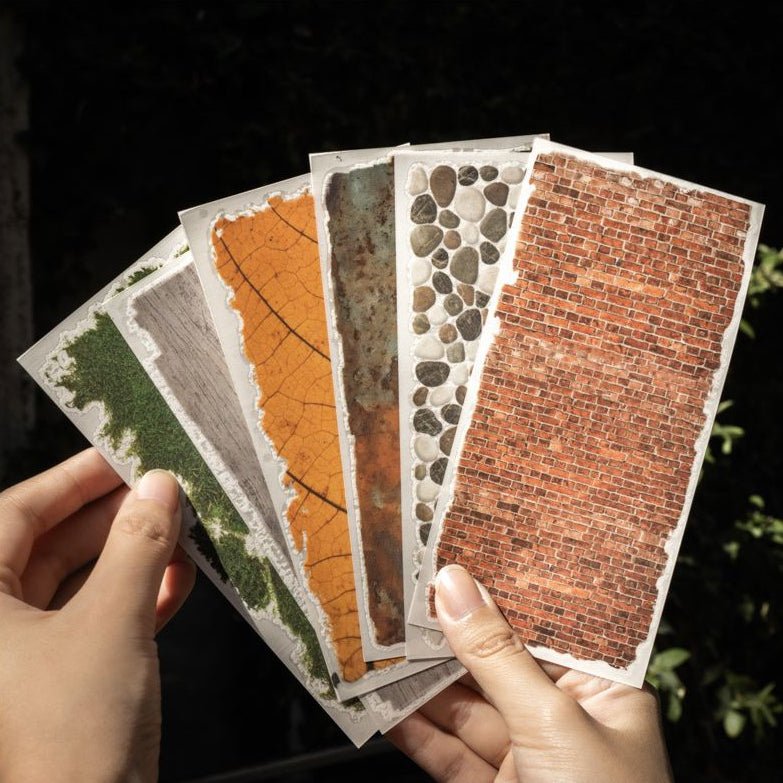 Transfer Stickers Natural Trace Series 2 Sheets 6 Styles - ViktaShop