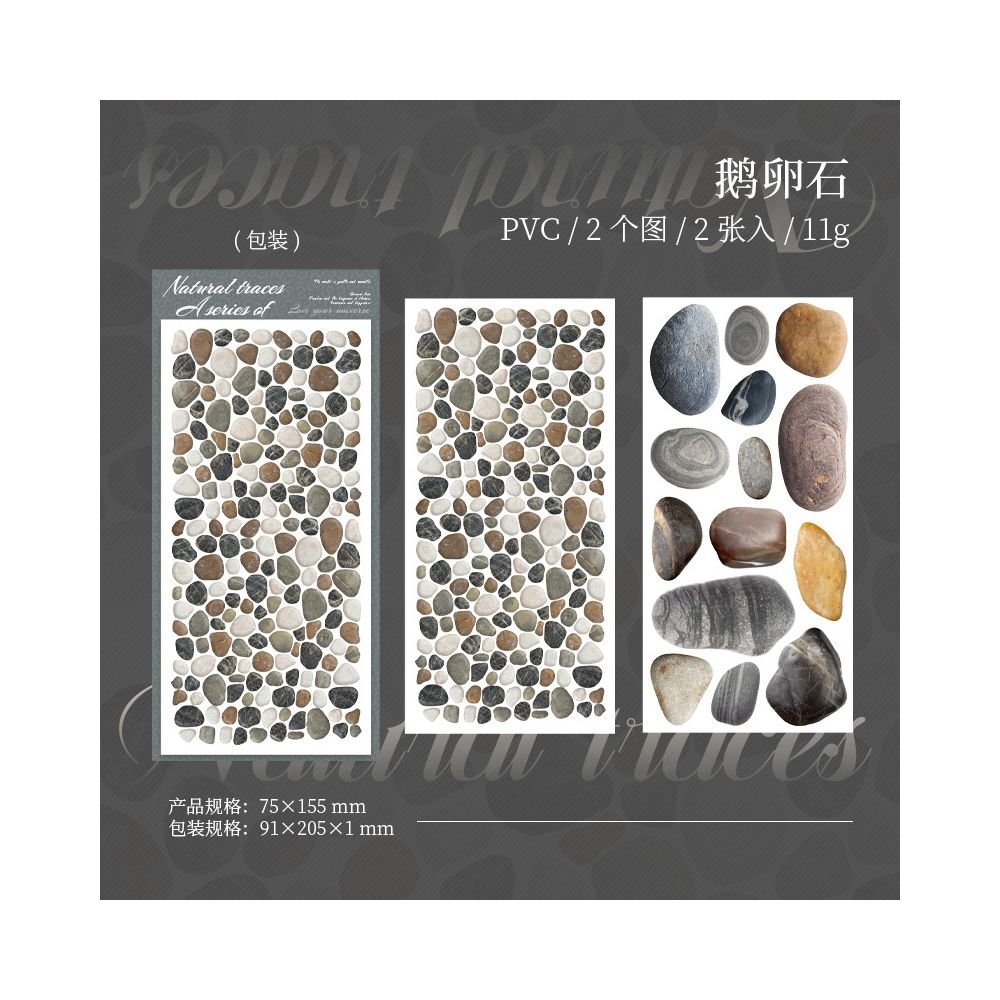 Transfer Stickers Natural Trace Series 2 Sheets 6 Styles - ViktaShop