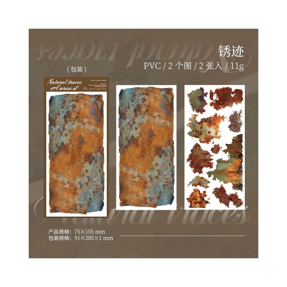 Transfer Stickers Natural Trace Series 2 Sheets 6 Styles - ViktaShop