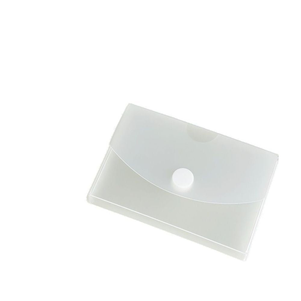 Transparent frosted snap button storage box 2 Types 6.5cm x 9.5cm - ViktaShop