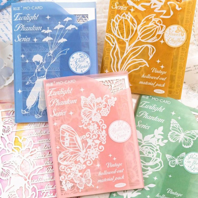 Twilight Enchantment Series Material Paper 4 Styles 19 Sheets - ViktaShop