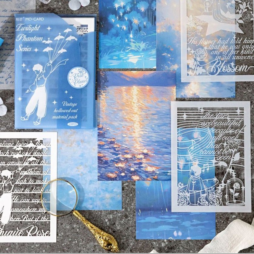 Twilight Enchantment Series Material Paper 4 Styles 19 Sheets - ViktaShop