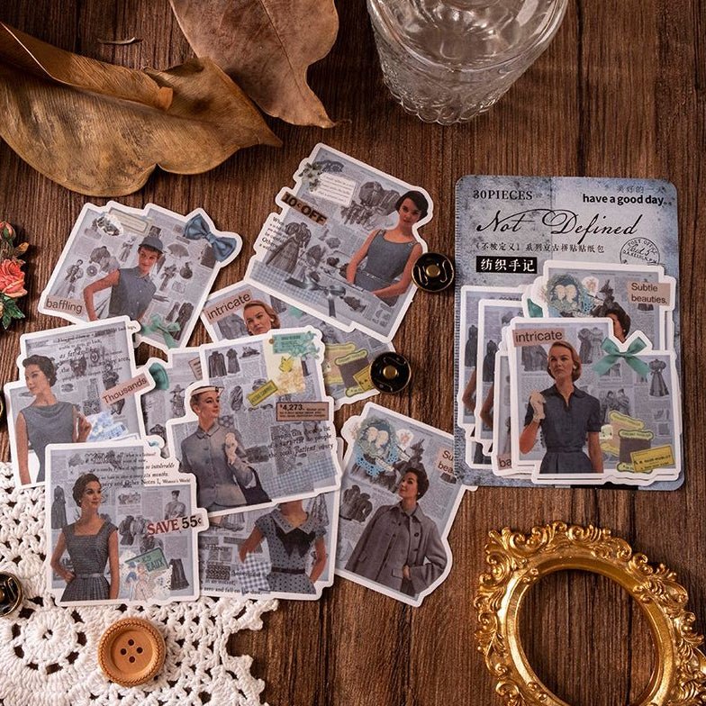 Undefined Series Vintage Paper Stickers 8 Designs - ViktaShop