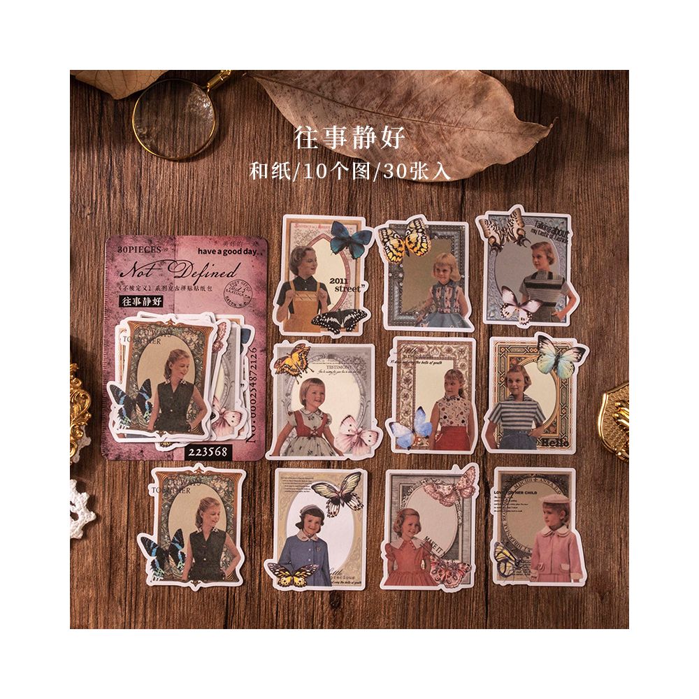 Undefined Series Vintage Paper Stickers 8 Designs - ViktaShop