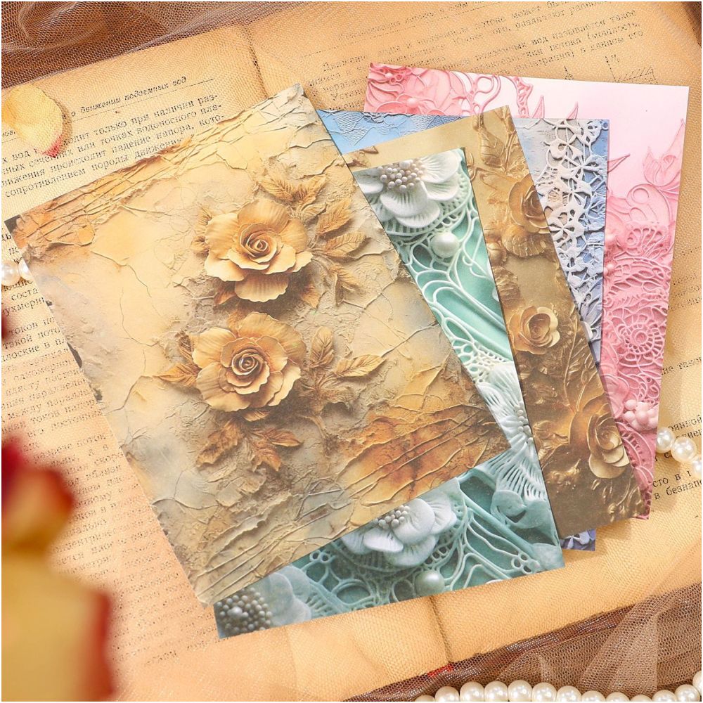 Versailles Princess Series Vintage Material Paper 30 sheets 4 Styles - ViktaShop