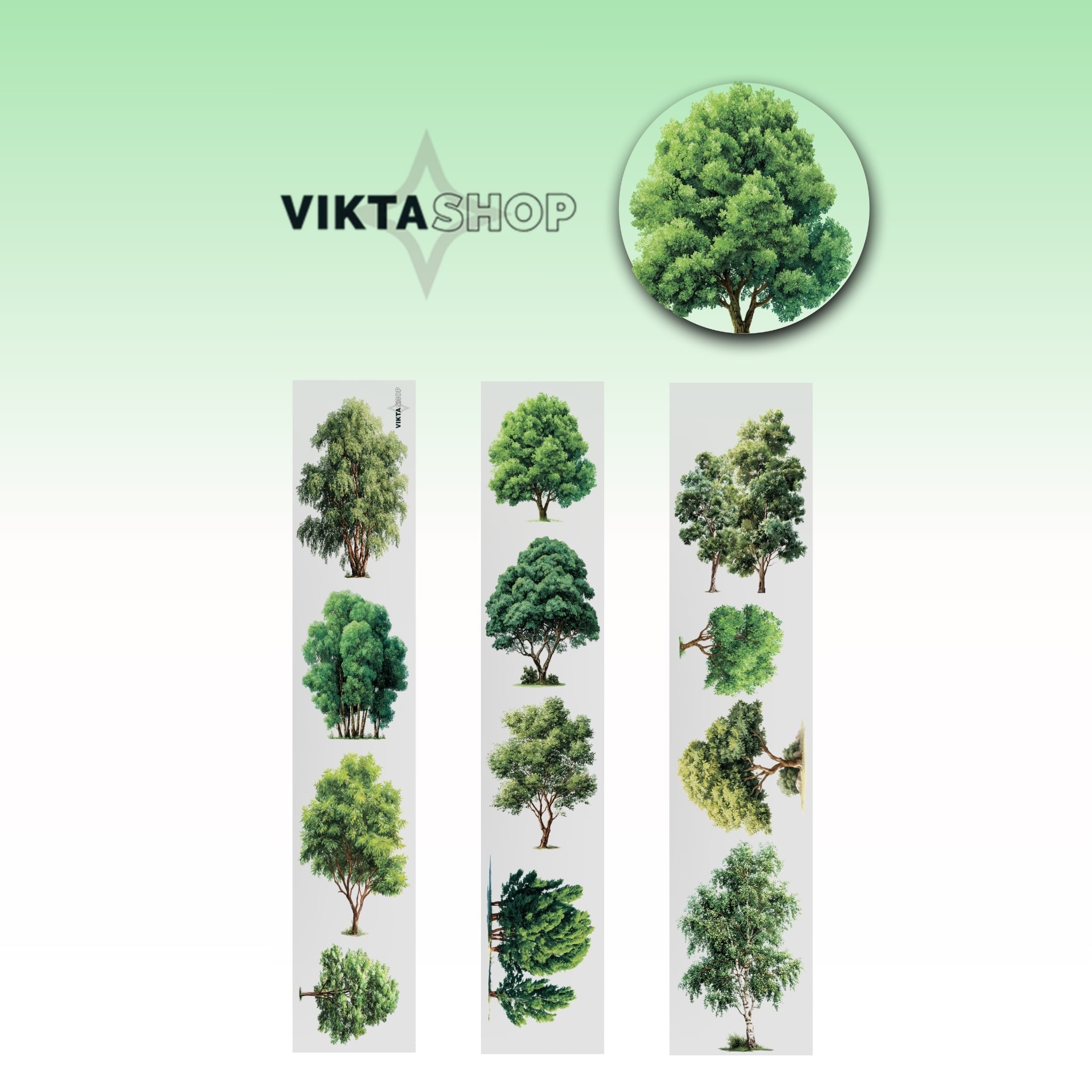 Viktashop deciduous Trees PET Tape 8cm x 125cm - ViktaShop