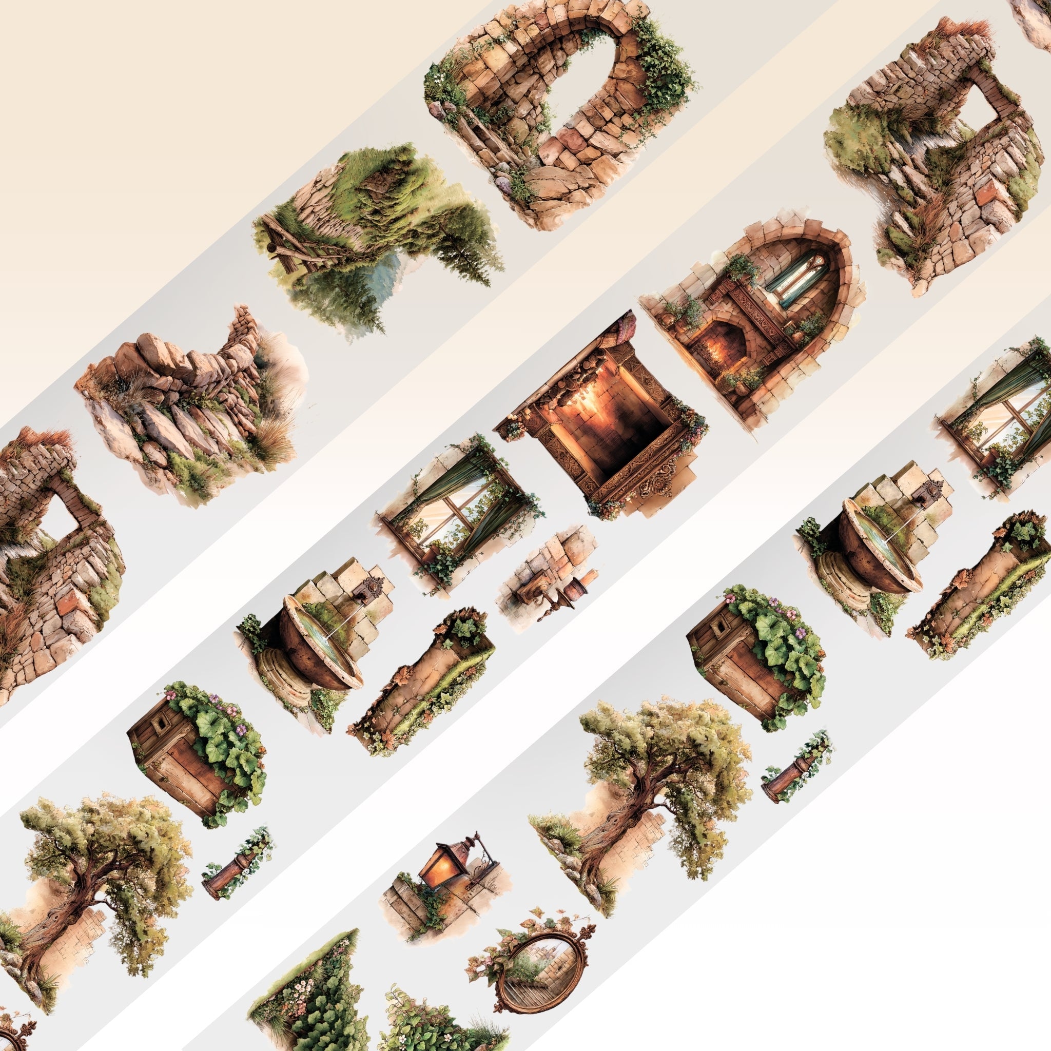 Viktashop medieval Castle decorative PET Tape 9cm x 1m - ViktaShop