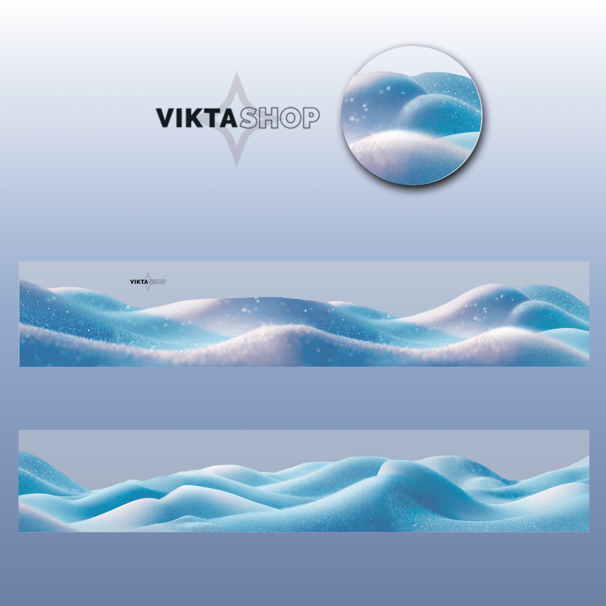 Viktashop winter snow PET Tape 9cm x 1m - ViktaShop