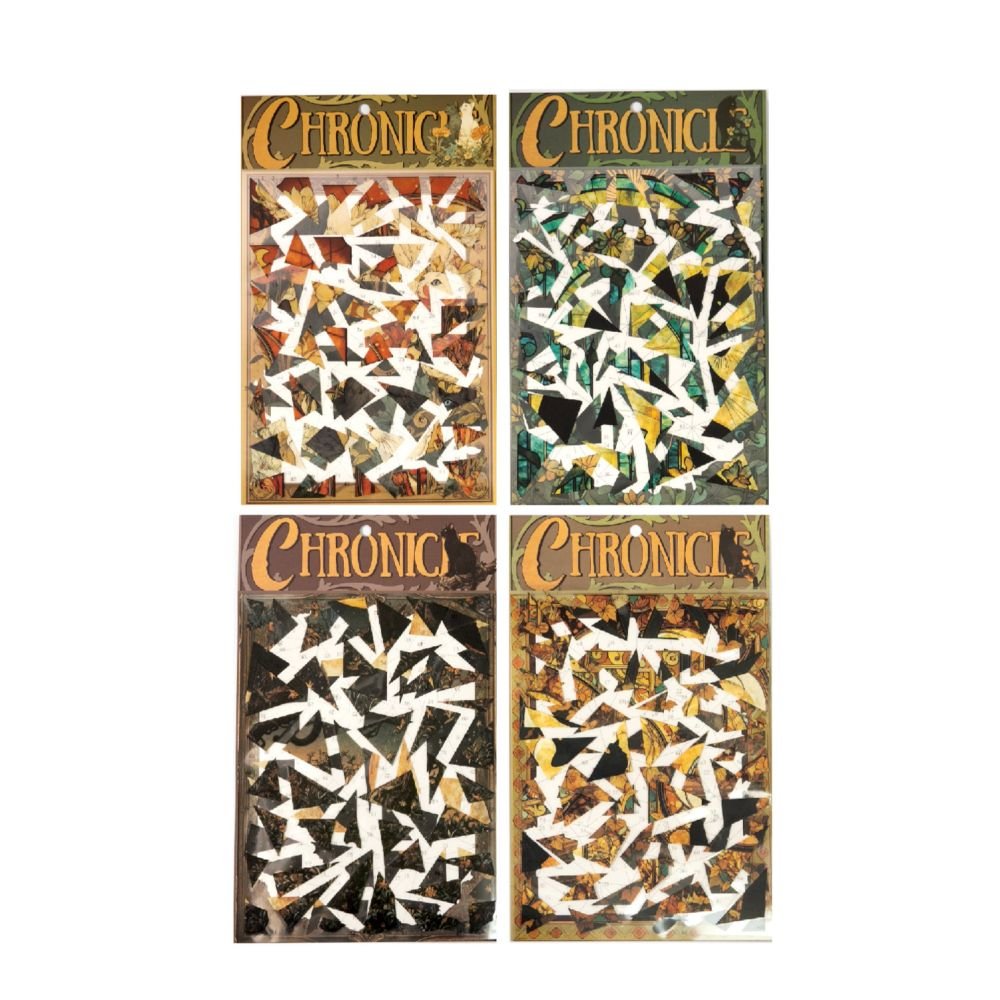 Vintage Cat Puzzle PET Stickers 3 Sheets 4 designs - ViktaShop