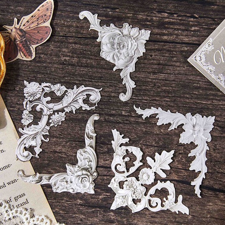 Vintage Corner Paper Stickers 20 Sheets 6 Designs - ViktaShop