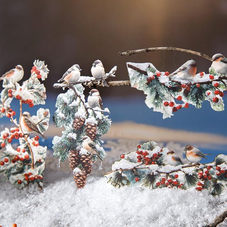 Vintage Leaf Series Paper Stickers 6 Styles 20 Pcs - ViktaShop