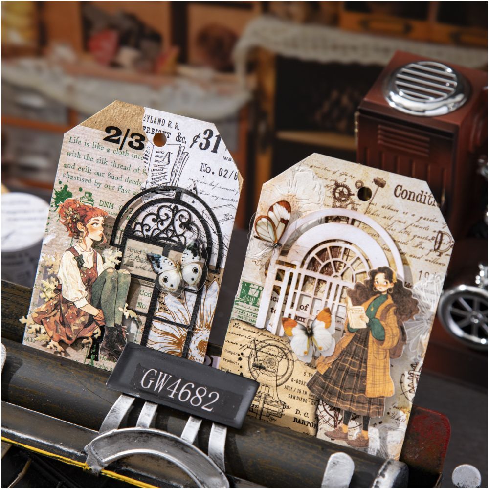 Vintage Manuscript Series Tape 6 Designs 5.5cm / 2m - ViktaShop