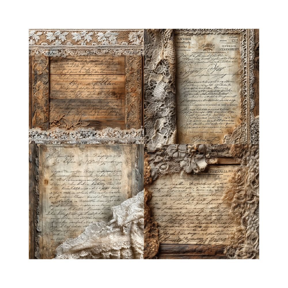 Vintage material paper 24 Pcs - ViktaShop