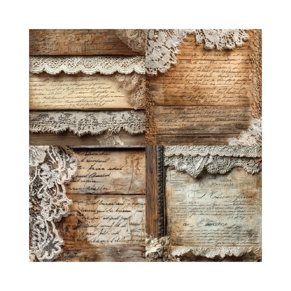 Vintage material paper 24 Pcs - ViktaShop