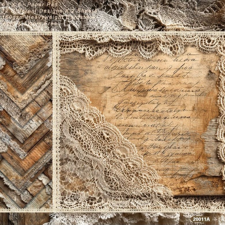Vintage material paper 24 Pcs - ViktaShop