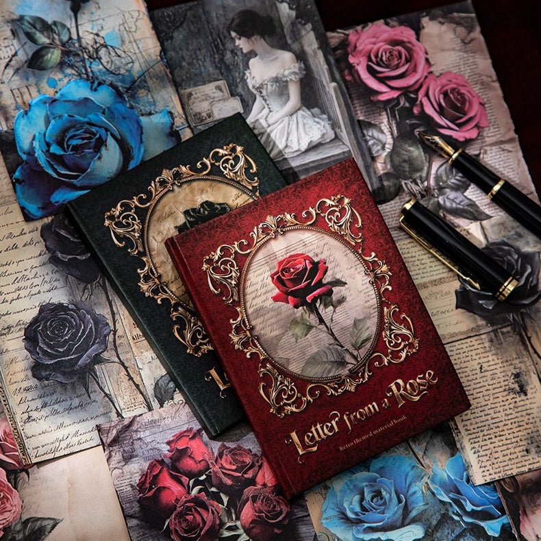 Vintage Rose Themed Material Paper 4 Styles - ViktaShop