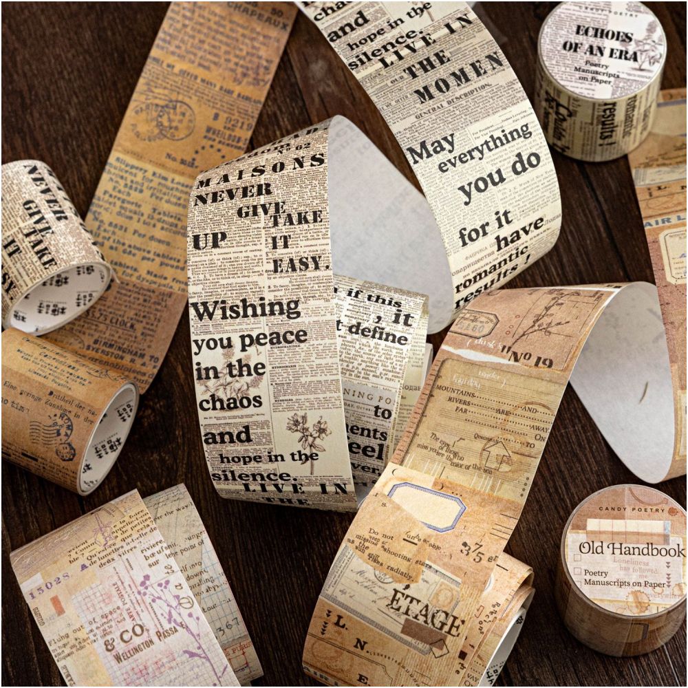 Vintage series washi tape 6 Styles 4cm x 2m - ViktaShop