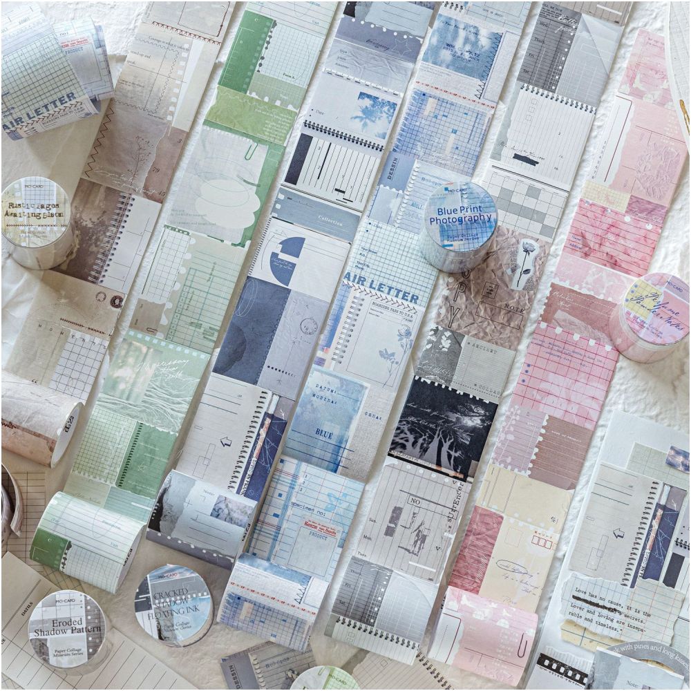 Vintage Style Writable Paper Tape 6 Designs 5cm x 2m - ViktaShop