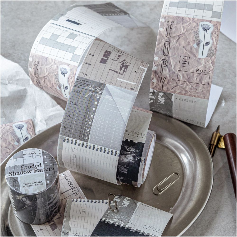 Vintage Style Writable Paper Tape 6 Designs 5cm x 2m - ViktaShop