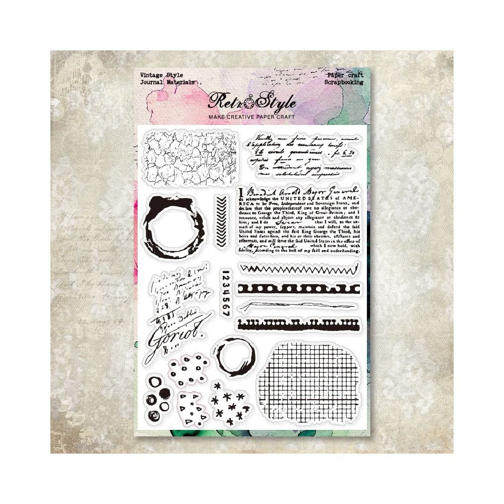 Vintage transparent silicone stamp 6 Styles - ViktaShop