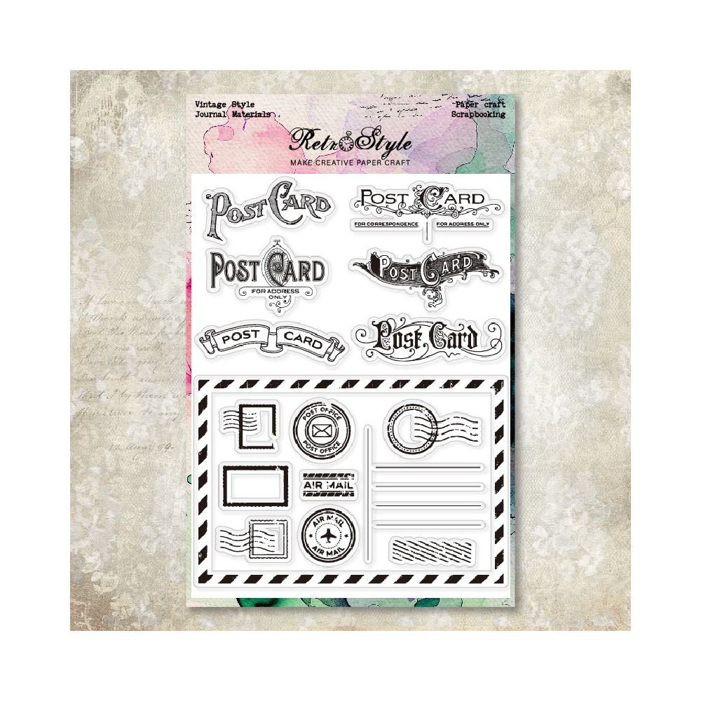 Vintage transparent silicone stamp 6 Styles - ViktaShop