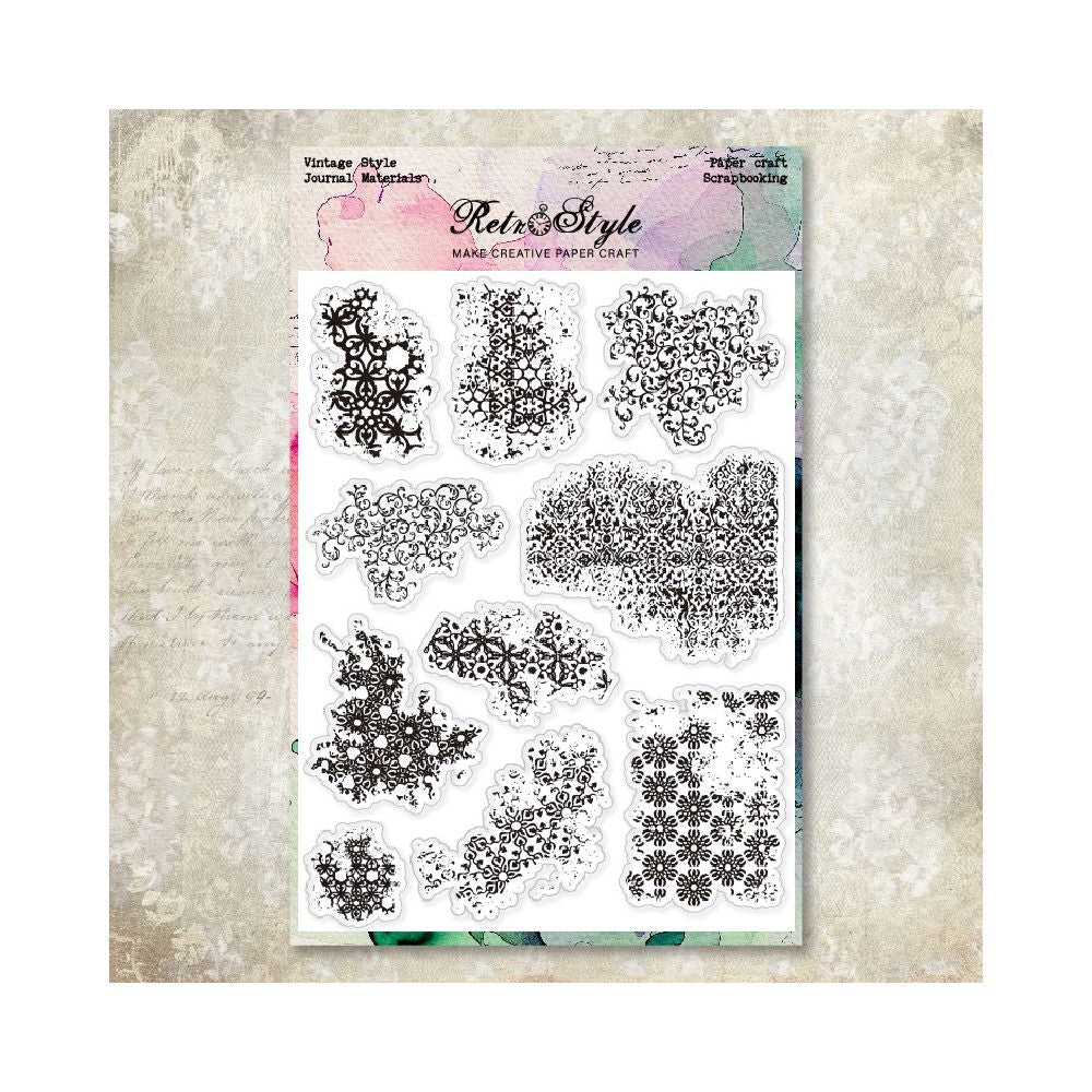 Vintage transparent silicone stamp 6 Styles - ViktaShop