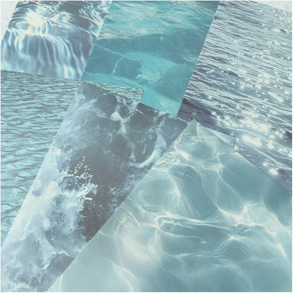 Water ripple pattern material paper 10 sheets 14cm x 21cm - ViktaShop