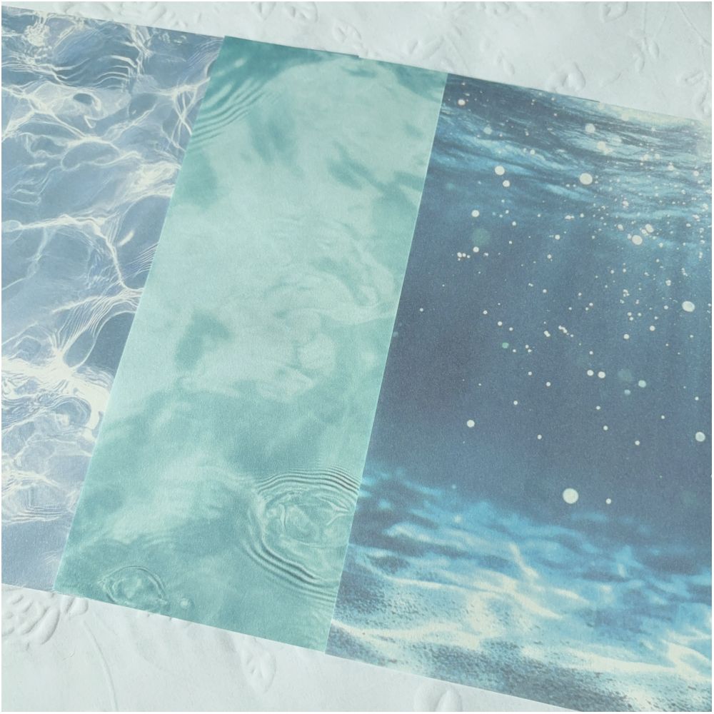 Water ripple pattern material paper 10 sheets 14cm x 21cm - ViktaShop