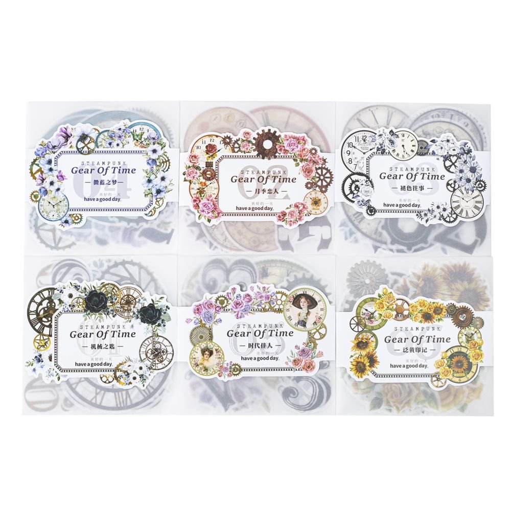 Wheel of Time Series Washi Stickers 40 Sheets 6 Designs - ViktaShop