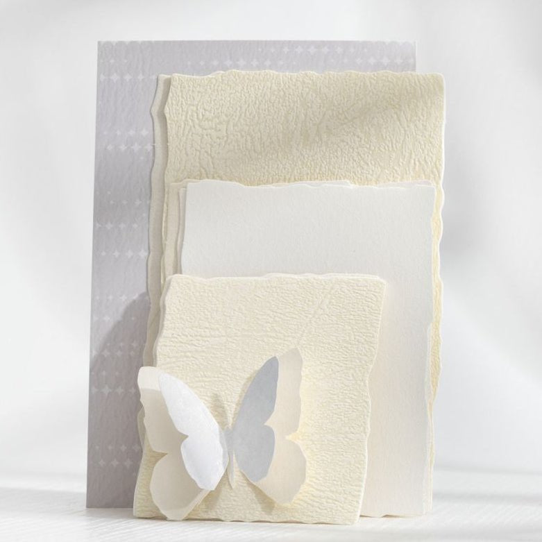 White Series Gentle Textured Material Paper 4 Styles 15 Pcs - ViktaShop