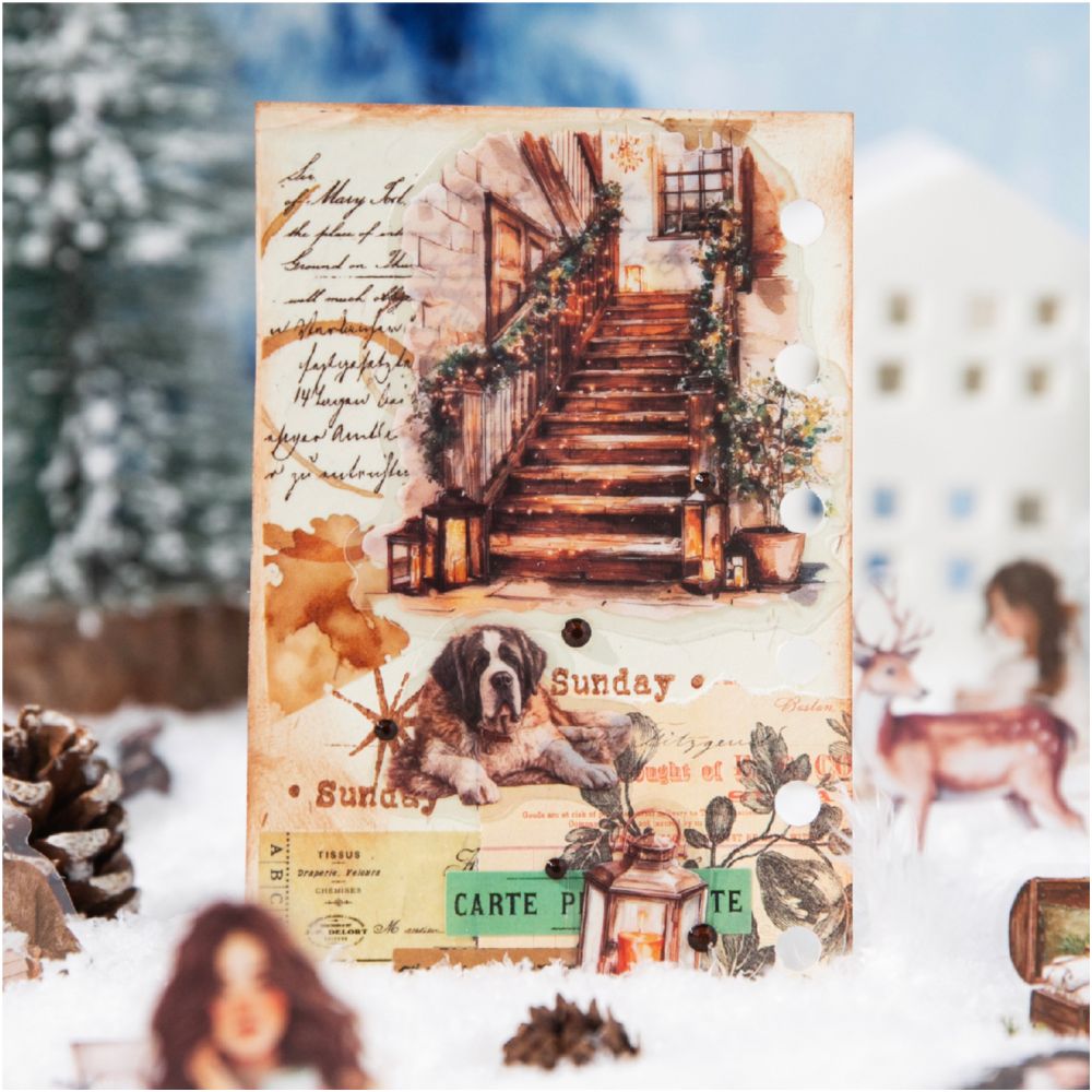 Winter Landscape PET Stickers 30 Sheets 6 Designs - ViktaShop
