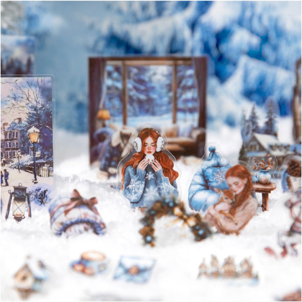 Winter Landscape PET Stickers 30 Sheets 6 Designs - ViktaShop