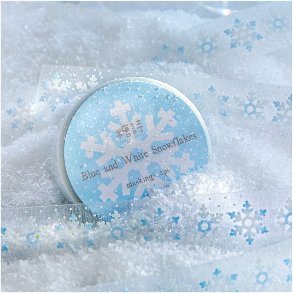 Winter Snowflake Theme Washi Tape 1 5cm x 2m 6 Designs - ViktaShop